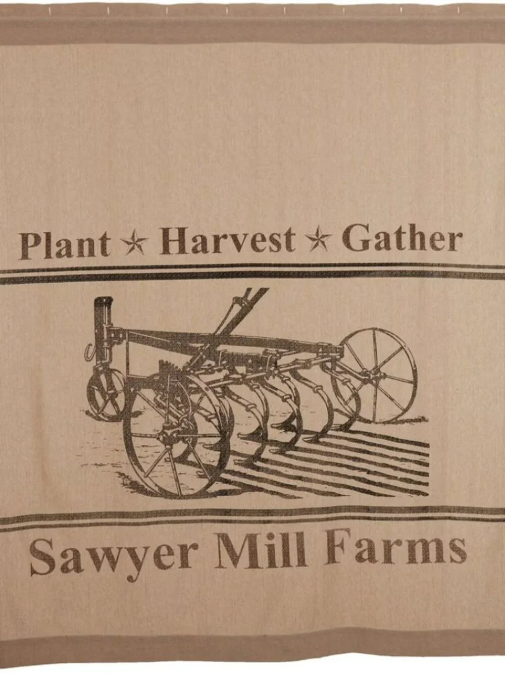New Country Harvest- Plow Shower Curtain